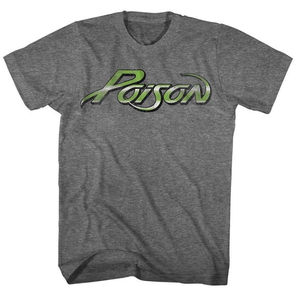 POISON LOGO S T-Shirt in Graphite Heather