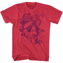 POISON 86 S T-Shirt in RED Heather