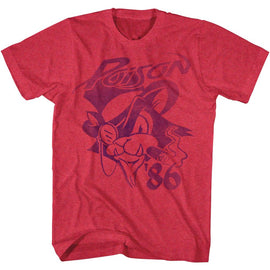 POISON 86 S T-Shirt in RED Heather