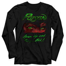 POISON OPEN UP L/S S T-Shirt in Black