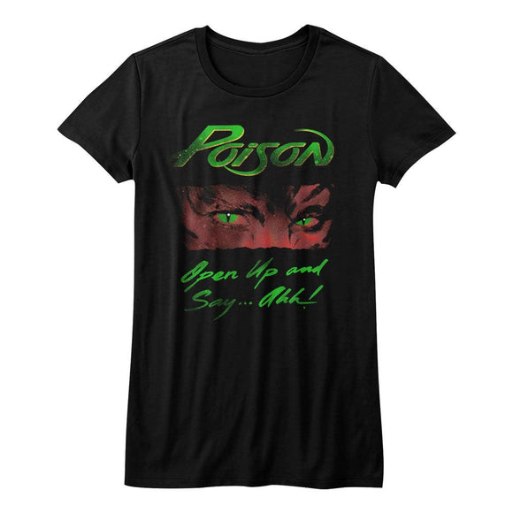 POISON OPEN UP LADIES S T-Shirt in Black