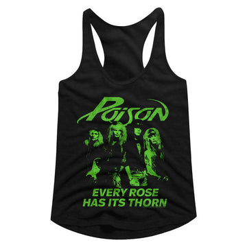 POISON ERHIT LADIES SLIMFIT RACERBACK S T-Shirt in Black