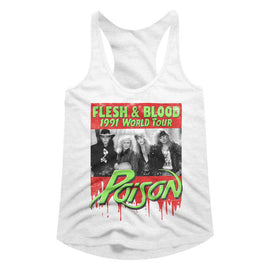 POISON FLESH BLOOD LADIES SLIMFIT RACERBACK S T-Shirt in White