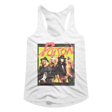 POISON BBRIGHT BOX LADIES SLIMFIT RACERBACK S T-Shirt in White