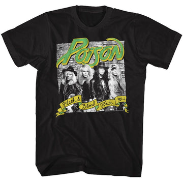 POISON FLESH BLOOD BANNER S T-Shirt in Black