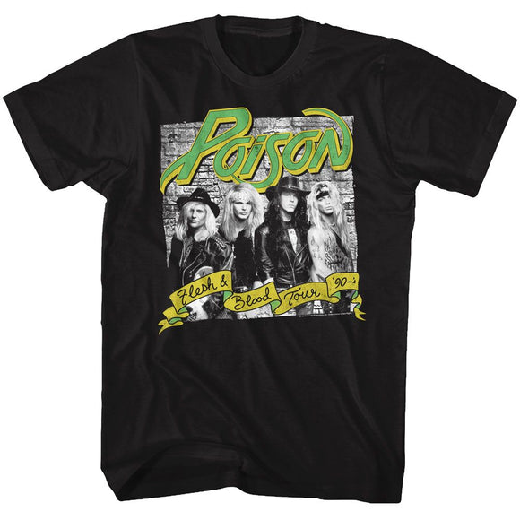 POISON FLESH BLOOD BANNER S T-Shirt in Black