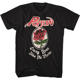 POISON EVERY ROSE S T-Shirt in Black