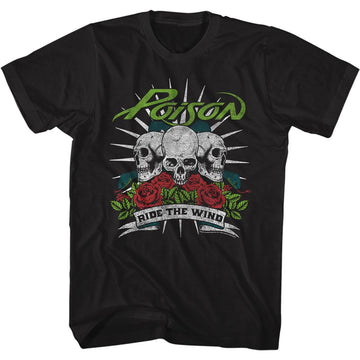 POISON RIDE THE WIND S T-Shirt in Black