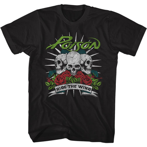 POISON RIDE THE WIND S T-Shirt in Black