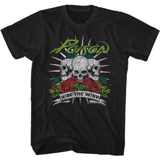 Poison Ride The Wind Adult T-Shirts