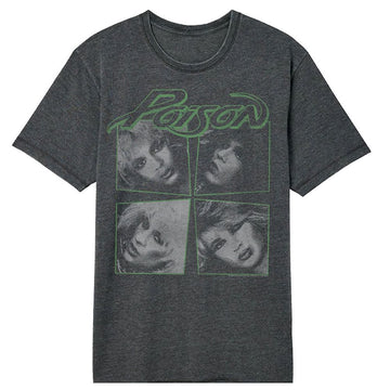 POISON I WANT ACTION FOUR PHOTOS VINTAGE WASH S T-Shirt in Black