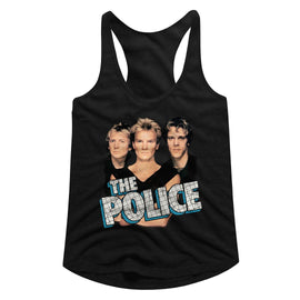 THE POLICE BOYSNBLUE LADIES SLIMFIT RACERBACK S T-Shirt in Black
