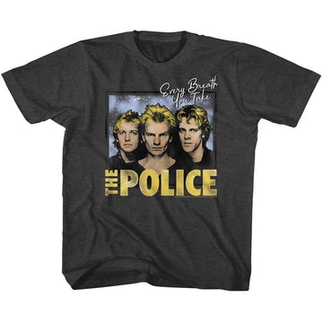 THE POLICE EVERY BREATH TODDLER 2T T-Shirt in Vintage Smoke