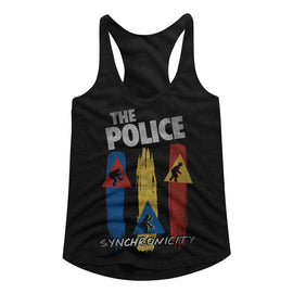 THE POLICE SYNCHRO LADIES SLIMFIT RACERBACK S T-Shirt in Black