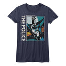 THE POLICE MESSAGE IN A BOTTLE LADIES S T-Shirt in NAVY
