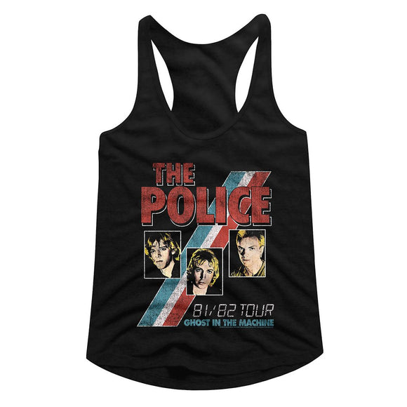 THE POLICE GHOST IN THE MACHINE LADIES SLIMFIT T-Shirt in Black