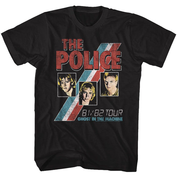 THE POLICE GHOST IN THE MACHINE S T-Shirt in Black