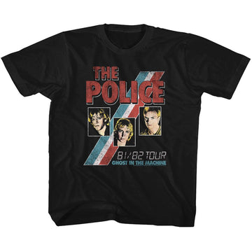 THE POLICE GHOST IN THE MACHINE YOUTH XS 5 6 T-Shirt in Black
