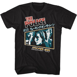 THE POLICE JAPAN 80 S T-Shirt in Black