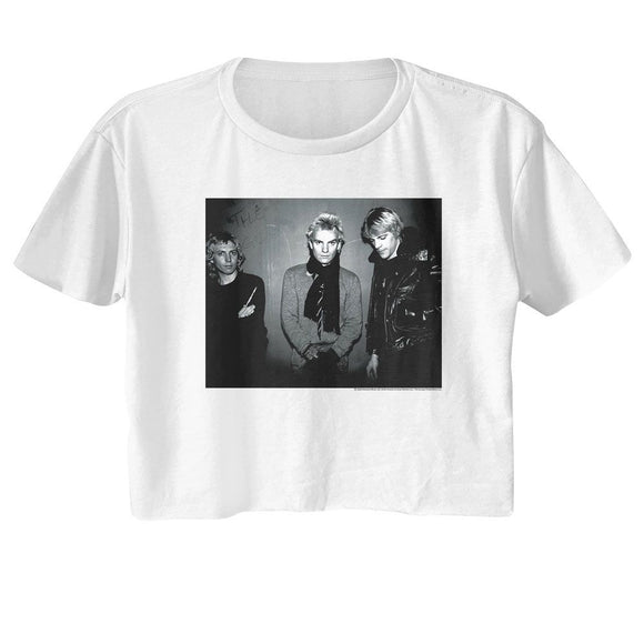 THE POLICE BW AGAINST WALL LADIES FESTIVAL CALI S T-Shirt in White