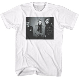 THE POLICE BW AGAINST WALL S T-Shirt in White