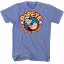 POPEYE STRONG S T-Shirt in Light BLUE Heather