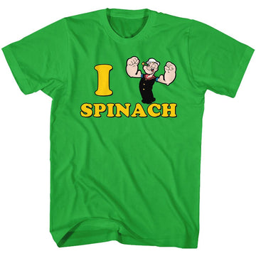 POPEYE I <3 SPINACH S T-Shirt in Kelly