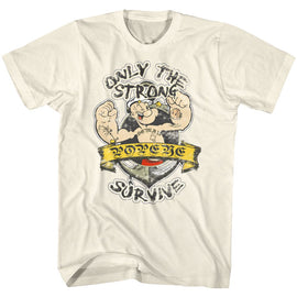 POPEYE ONLY THE STRONG S T-Shirt in Natural