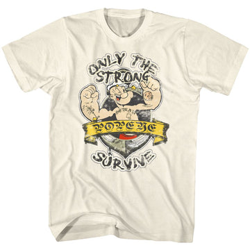 POPEYE ONLY THE STRONG S T-Shirt in Natural