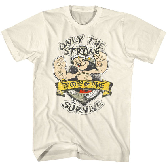 POPEYE ONLY THE STRONG S T-Shirt in Natural