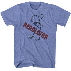POPEYE REGULATOR S T-Shirt in Light BLUE Heather