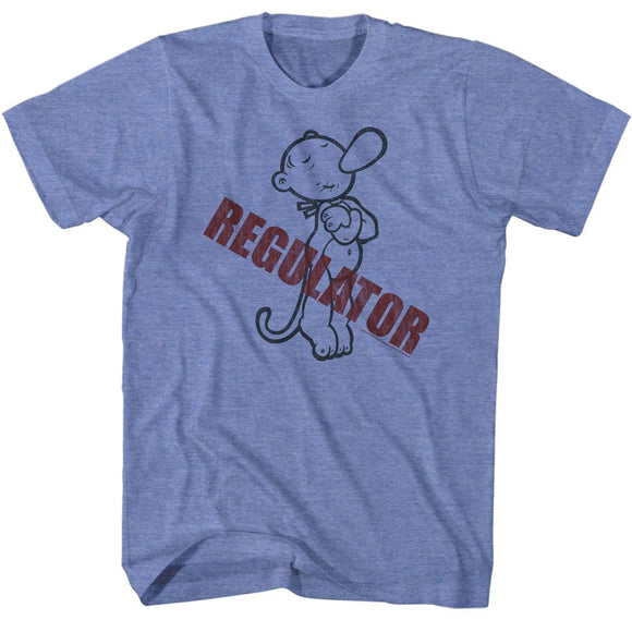 POPEYE REGULATOR S T-Shirt in Light BLUE Heather