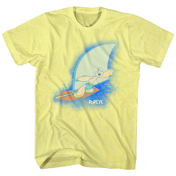 POPEYE SAILIN ON S T-Shirt in Yellow Heather