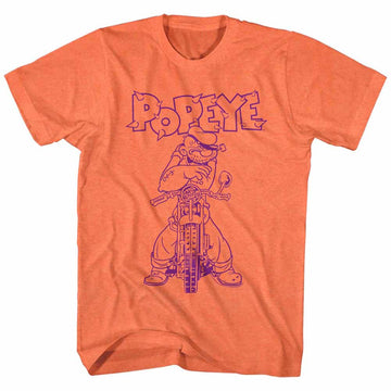 Popeye Biko Bright Orange Heather Adult T-Shirt