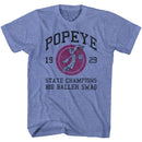 POPEYE BIG BALLER SWING S T-Shirt in Light BLUE Heather