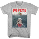 POPEYE BEWARE OF M T-Shirt in GRAY Heather