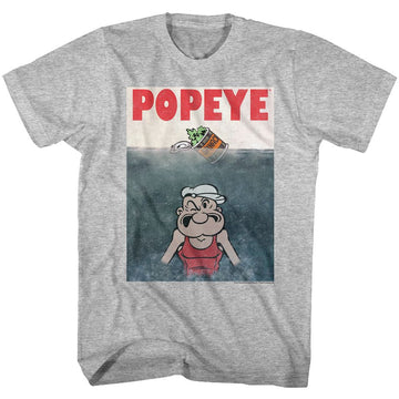 POPEYE BEWARE OF M T-Shirt in GRAY Heather