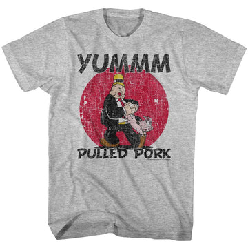 POPEYE PULLED PORK S T-Shirt in GRAY Heather