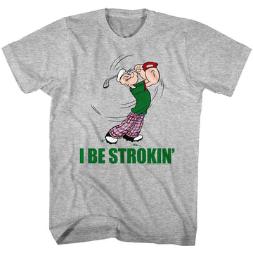 POPEYE STROKIN S T-Shirt in GRAY Heather