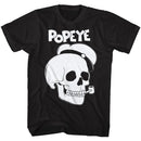POPEYE POP SKULL S T-Shirt in Black