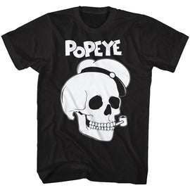 POPEYE POP SKULL S T-Shirt in Black