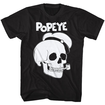 POPEYE POP SKULL S T-Shirt in Black