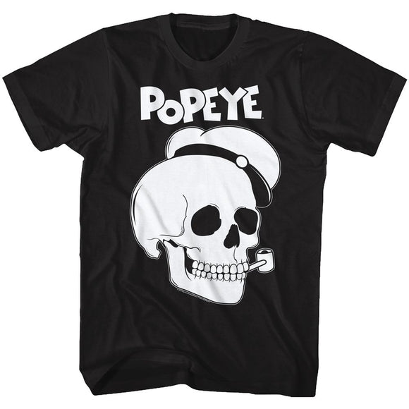 POPEYE POP SKULL S T-Shirt in Black