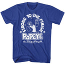 POPEYE WHITENESS S T-Shirt in Royal Heather