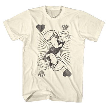 POPEYE KING OF HARTS S T-Shirt in Natural