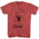 POPEYE SAILORMAN S T-Shirt in RED Heather
