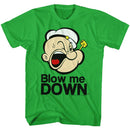 POPEYE BLOW ME DOWN S T-Shirt in Kelly