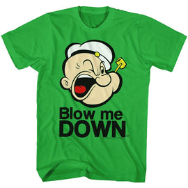 POPEYE BLOW ME DOWN S T-Shirt in Kelly