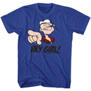 POPEYE HEY GIRL S T-Shirt in Royal