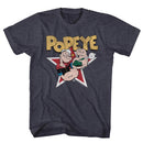 POPEYE STAR S T-Shirt in NAVY Heather